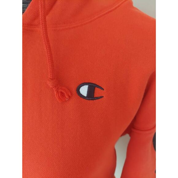 Champion Reverse Weave Boyfriend Hoodie Polka Dot Spellout Womens Junior XS - Picture 3 of 9